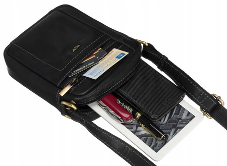 Herren Schultertasche aus Leder – Peterson