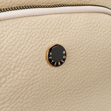 Peterson Damen-Bauchtasche aus Öko-Leder in Beige mit Reißverschluss