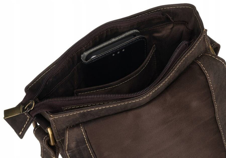 Herren Umhängetasche aus Leder mit verstellbarem Gurt – Always Wild