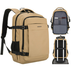 Großer Khaki-Reise-Rucksack mit Laptopfach, zweifach unterteilt – Peterson