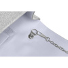 Silberne Damen Clutch aus Synthetik mit eleganter Kette – Rovicky