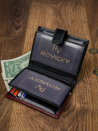 Herren Geldbörse hochkant, zweifarbig aus Leder – Rovicky