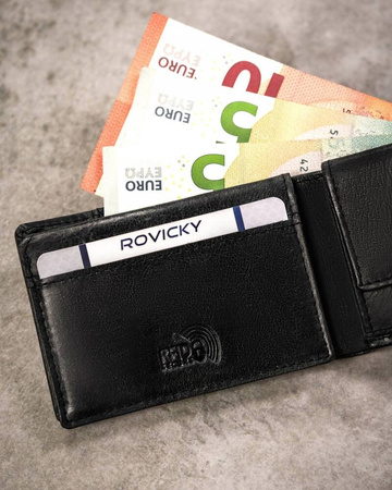 Kleine Herren Geldbörse aus Leder ohne Verschluss – Buffalo Wild