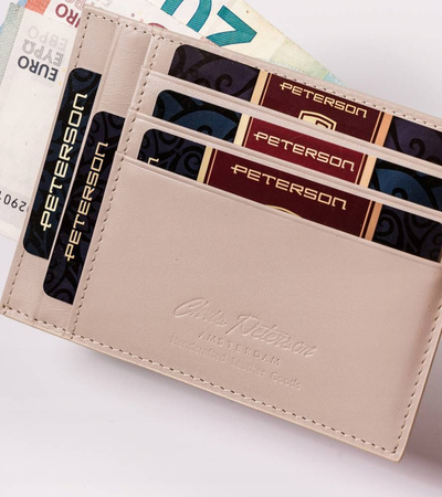 Dokumenten- und Geldschein-Etui aus Leder – Peterson