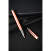 Metallkugelschreiber in Rosa-Silber mit schwarzer Mine – Peterson