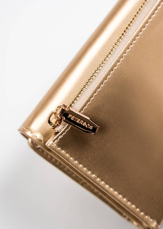 Damen Geldbörse aus Öko-Leder mit Druckknopf und Reißverschluss – Peterson