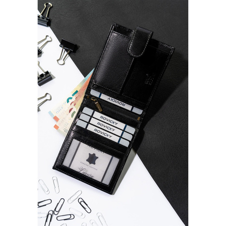 Kartenetui mit Druckknopf im klassischen Stil – Rovicky