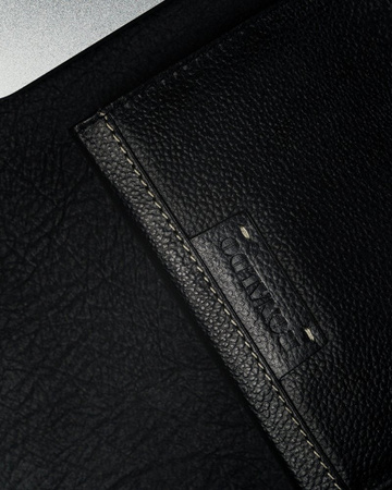 Große schwarze Herren Geldbörse aus Echtleder mit RFID-Schutz – Ronaldo
