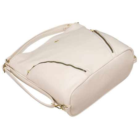 Große Damen Tasche mit Taschen in Beige – Rovicky