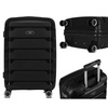 Kofferset in Schwarz aus Polypropylen mit Zahlenschlössern - Peterson