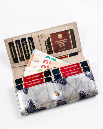 Große Damen Geldbörse aus echtem Leder – Peterson