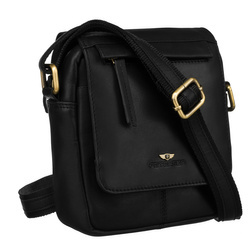 Leder Schultertasche mit Klappe – Peterson