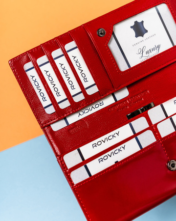 Elegante Damen Geldbörse aus Leder mit Druckknopf – Lorenti