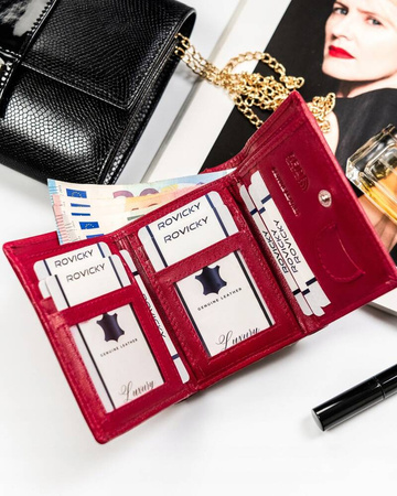 Herren Geldbörse aus Leder mit äußerem Münzfach – Rovicky