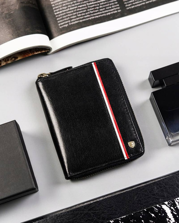 Große Herren Geldbörse aus Leder mit Reißverschluss – Peterson