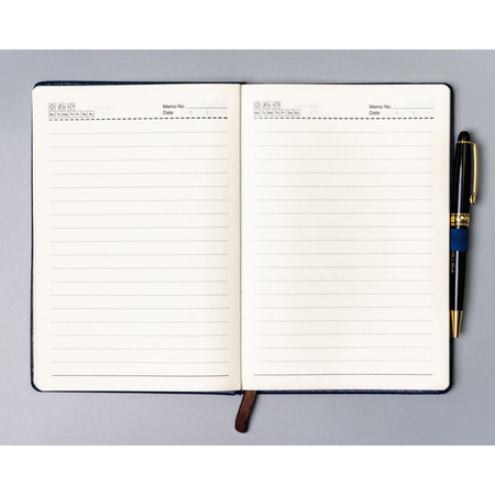 Marineblaues Notizbuch im A5-Format, liniert – Peterson