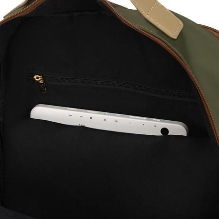 Grüner Damen-Rucksack mit verstellbaren Trägern und Reißverschluss – Peterson