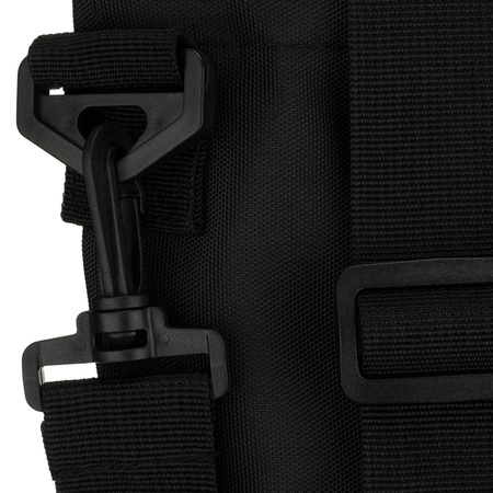 Schwarze Damen-Shopper-Tasche mit Reißverschluss und Außentasche – Peterson