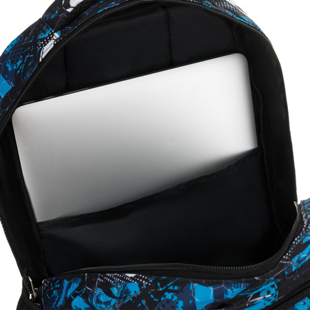 Peterson Schulranzen aus Polyester mit Fußballmuster