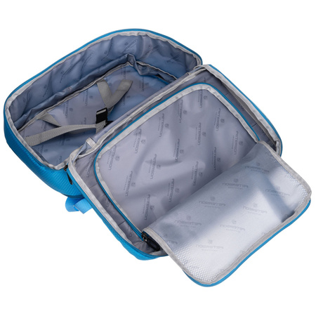 Reise-Rucksack aus Polyester in Blau mit atmungsaktiven Trägern ausgestattet - Peterson