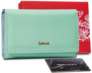 Lackierte Damen Geldbörse für Karten mit RFID Protect – Lorenti