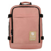 Geräumiger, reisetauglicher Kabinenrucksack mit USB in Rosa – Peterson