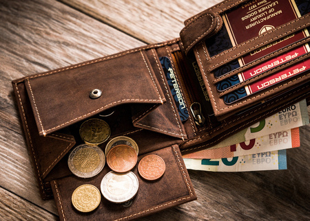 Große Damen Geldbörse aus Leder mit Reißverschlussfach – Peterson