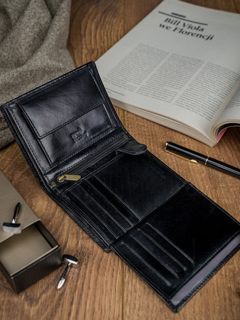 Herren Geldbörse aus Glattleder mit stilvollem Finish – Rovicky