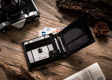 Elegante Herren Geldbörse mit großem Dokumentenfach – Rovicky