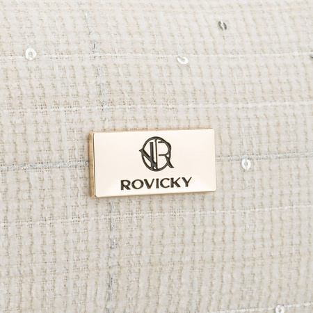 Geräumige Damen-Kosmetiktasche aus synthetischem Material in Beige, mit Reißverschluss – Rovicky