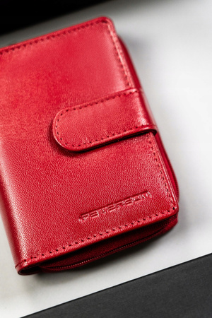 Damen Geldbörse mit Druckknopf und Reißverschluss – Peterson