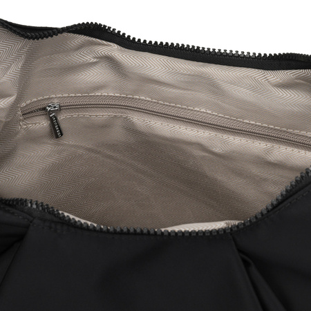 Schwarze Damen-Handtasche aus Polyester mit Reißverschluss – Peterson