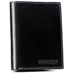 Herren Geldbörse aus echtem Leder im Hochformat ohne Verschluss – Rovicky