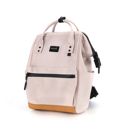 Beiger, geräumiger Damen Rucksack mit Reißverschluss – Himawari