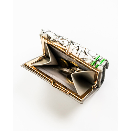 Kleine Damen Minigeldbörse aus grünem Leder – Peterson