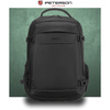 Großer Reise-Rucksack in Schwarz mit Laptopfach, mit Reißverschluss geschlossen - Peterson