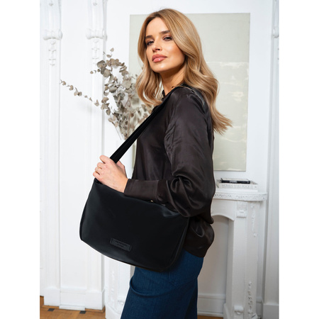 Schwarze, einteilige Umhängetasche mit verstellbarem Gurt – Peterson