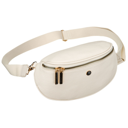 Modische, hellbeige Damen-Gürteltasche aus ökologischem Leder – Peterson