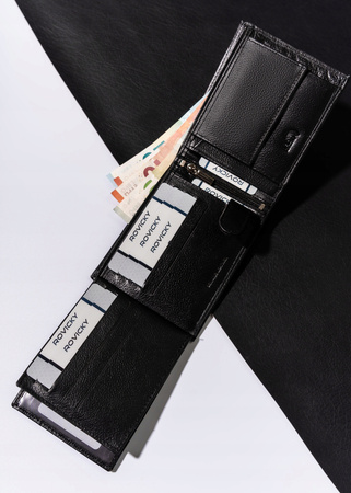 Herren Geldbörse im Querformat aus Echtleder