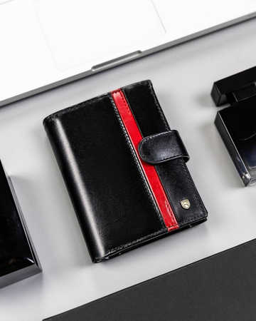 Große Herren Geldbörse aus Leder mit RFID-System – Rovicky