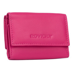 Eleganter Damen Geldbörse mit Druckknopf aus echtem Leder – Rovicky