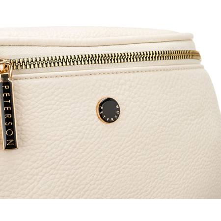 Modische, hellbeige Damen-Gürteltasche aus ökologischem Leder – Peterson
