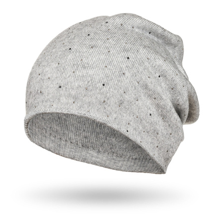Graue Damen Beanie Mütze aus Strick – Peterson