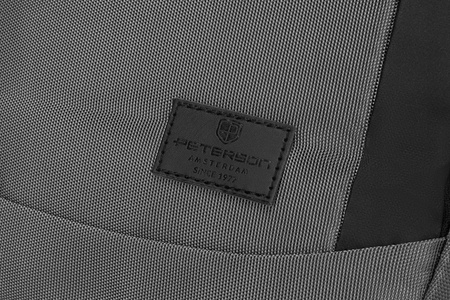 Grauer Sport-Rucksack mit Außentasche – Peterson