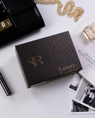 Mittelgroße Damen Geldbörse aus Leder mit Druckknopf – 4U Cavaldi