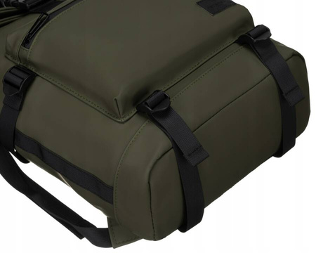 Geräumiger, wasserabweisender Sport-Rucksack in Grün mit Außentasche – Peterson