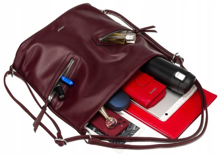 Klassische, geräumige Damentasche aus Öko-Leder – Rovicky