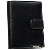 Große, vertikale Herren Geldbörse aus schwarzem Leder mit Druckknopf – Ronaldo