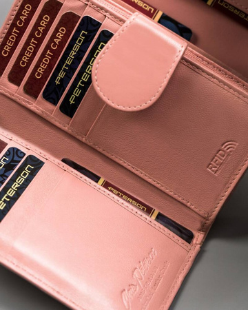 Mittelgroße Damen Geldbörse aus Echtleder – Peterson