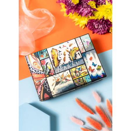 Klassische Damen Geldbörse für die Handtasche mit geometrischem Muster – Rovicky